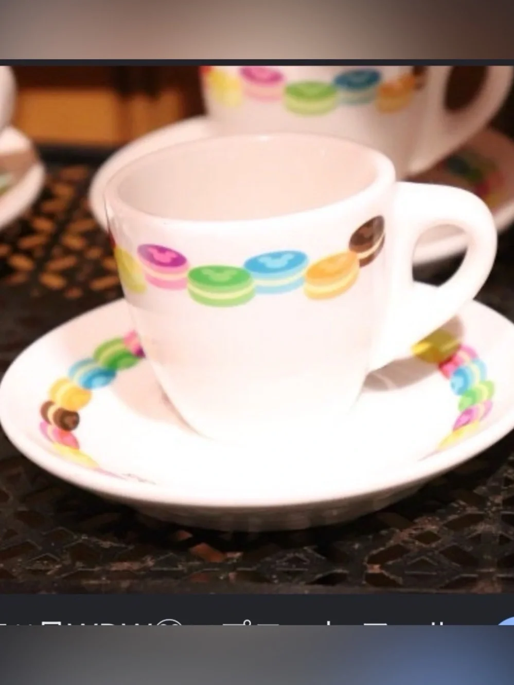 Disney Mickey Mouse set of two coffee cups with saucers